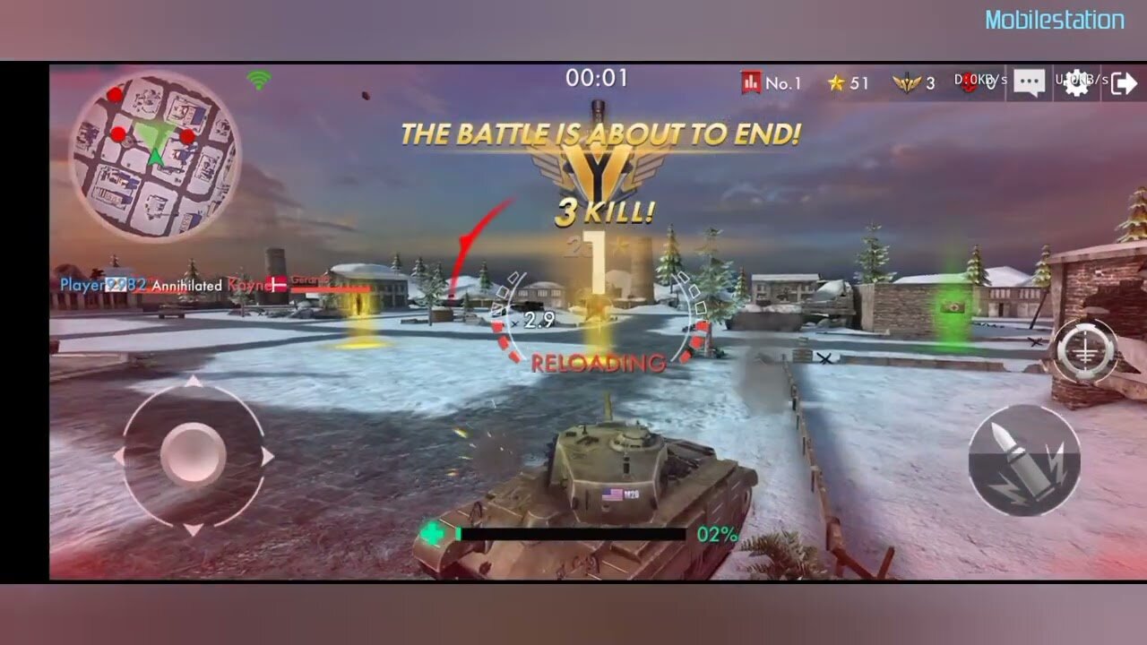 Tank Warfare - Tutorial and 1st battle (Android & iOS Gameplay)