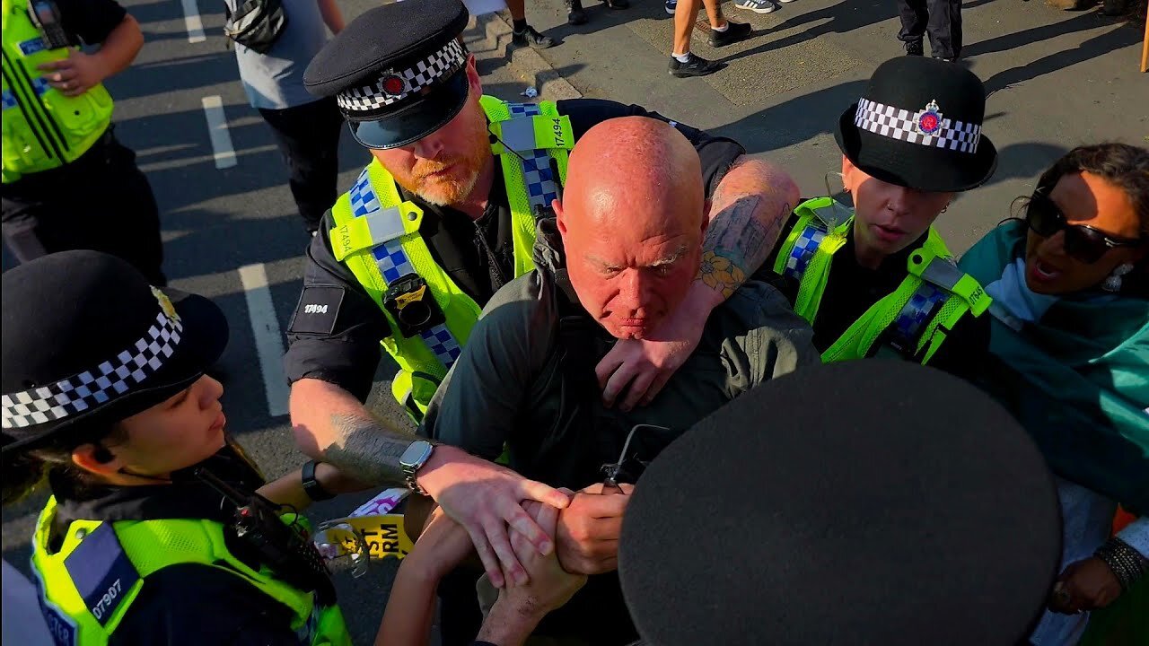 STOCKPORT MIGRANT BARRACKS: English Manhandled & Arrested