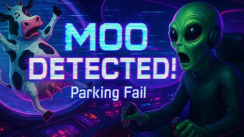 MOO DETECTED! 🛸 Alien Tries to Park… Hits Cow Instead