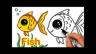 How to Draw a Cartoon Fish Cute and Easy