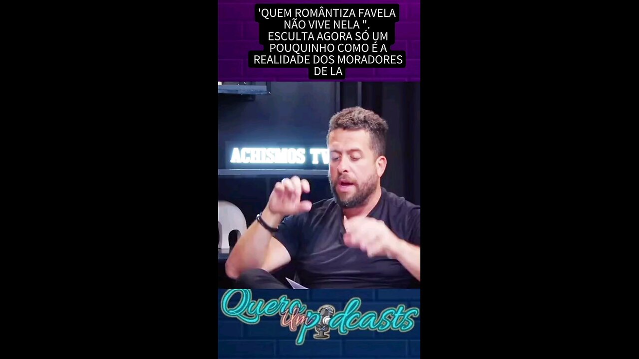 Quem fala que a favela venceu não mora numa favela.