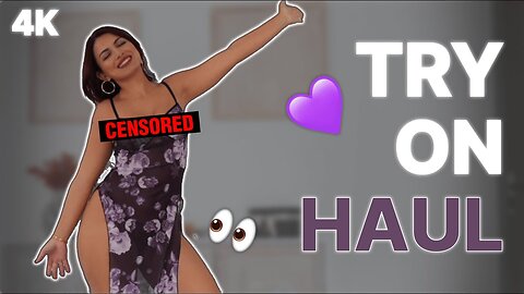 [4K] 💜 TRY ON HAUL | Robe Transparente Élégante avec String Assorti 💎