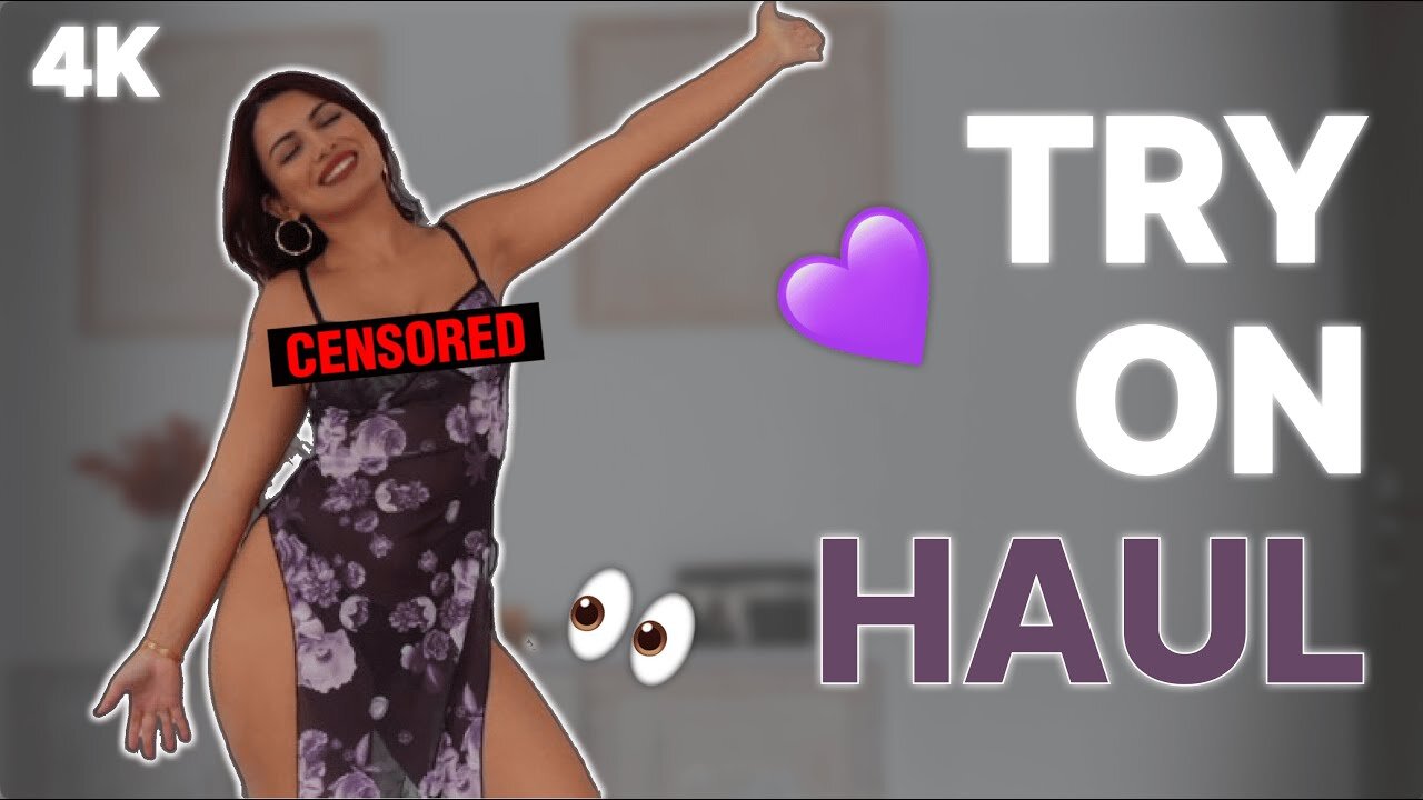 [4K] 💜 TRY ON HAUL | Robe Transparente Élégante avec String Assorti 💎