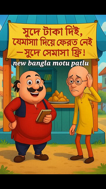 মোটু পাতলুর সুদের দোকান | Funny Bengali Cartoon | Motlu Patlu Comedy | Desi Village Loan Story
