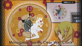 Taito Monogatari Series Shinobu Oshino Clear Wall Clock prize