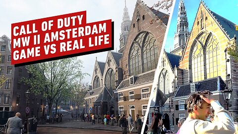 Call of Duty Modern Warfare 2 - Amsterdam Gameplay vs. Real Life