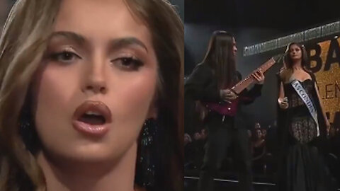 A CANDIDATE FOR MISS WORLD CHILE SINGS 🎤 SOME DEATH METAL DURING THE PAGEANT SEMIFINALS