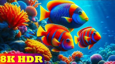 8K Video Ocean Life-Relaxing Music