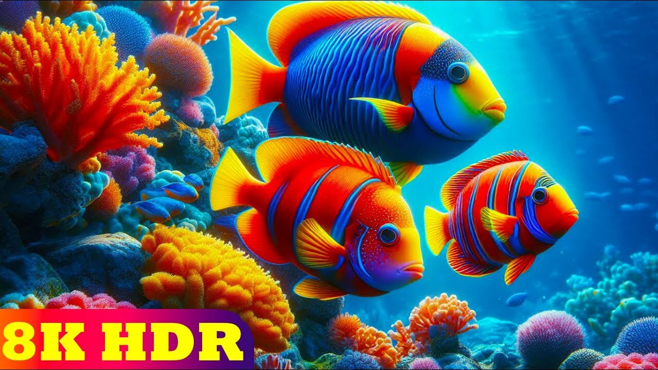 8K Video Ocean Life-Relaxing Music