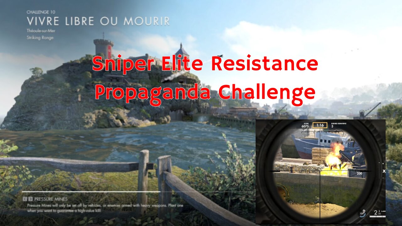 Sniper Elite Resistance Propaganda Challenge - Vivre Libre