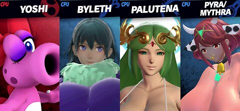 Birdo vs Byleth & Palutena & Cow&Cat Pyra/Mythra [MAKI Member Request NSFW Rumble Exclusive]