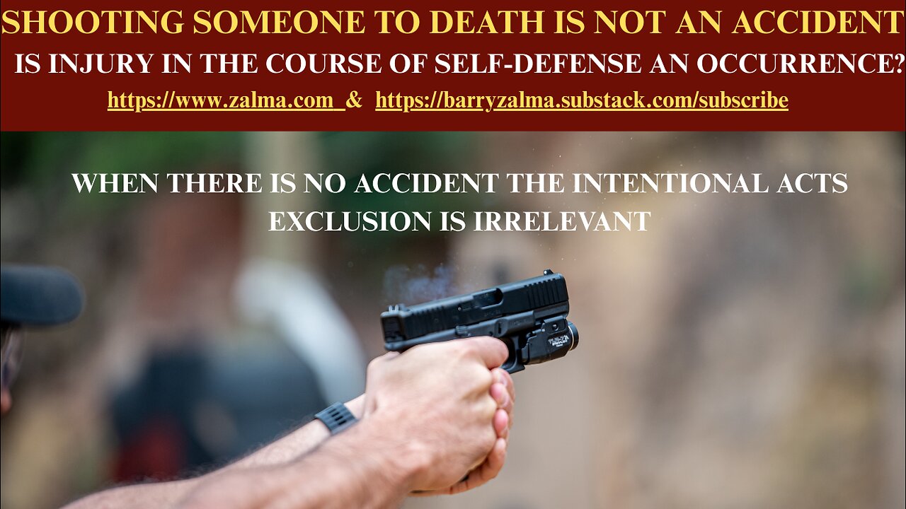Shooting Someone to Death is not an Accident
