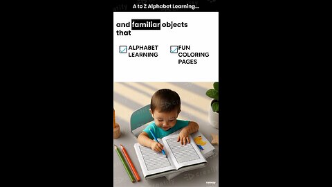 A to Z with object Coloring Book for Kids
