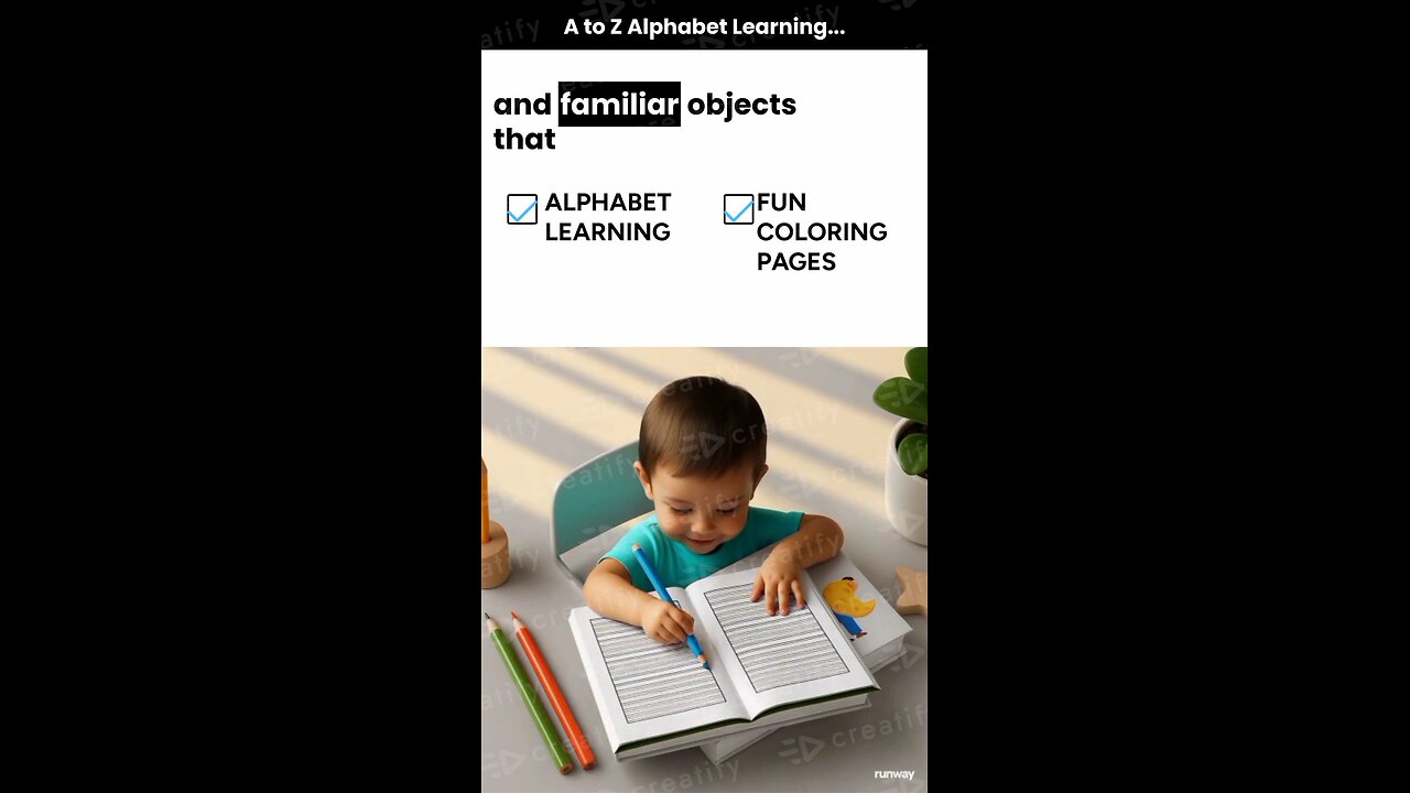 A to Z with object Coloring Book for Kids