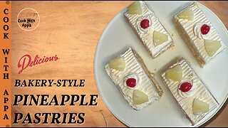 Bakery Style Pineapple Pastry | Pineapple Cloud Pastries | Pineapple Cake | Pineapple Cream Pastries