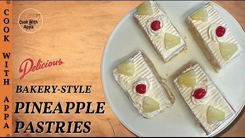 Bakery Style Pineapple Pastry | Pineapple Cloud Pastries | Pineapple Cake | Pineapple Cream Pastries