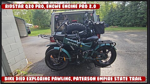 Riding Empire state rail trail, Pawling NY. Kindred Creeks Farm Store, Engwe Engine Pro battery fail