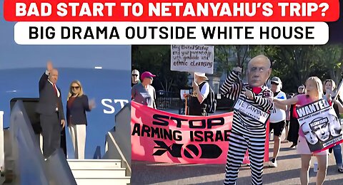 Netanyahu Gets First Shock Upon Landing In US? Drama Outside White House | Pro-Palestine Protests