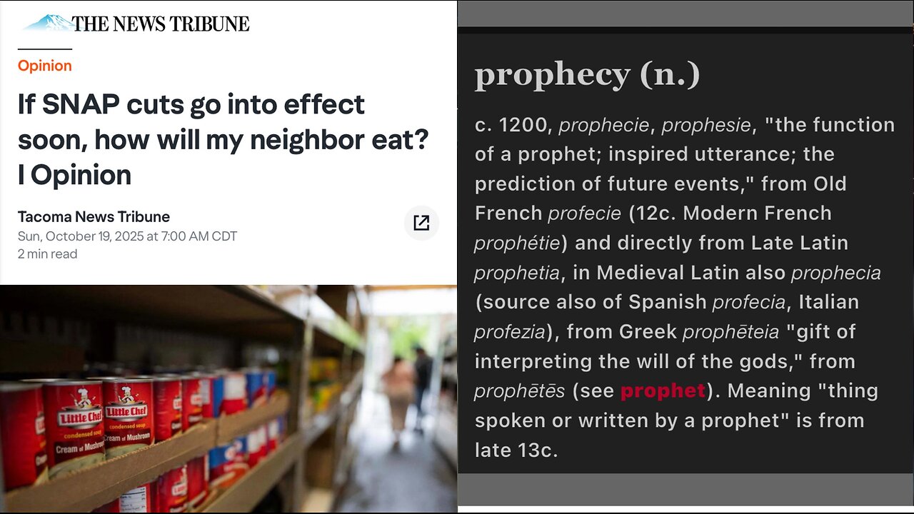 If SNAP cuts go into FULL EFFECT soon, HOW will my neighbor eat?