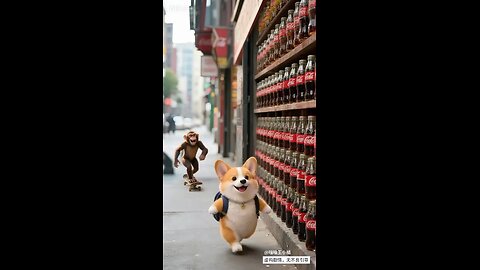 Monkey and dog fights