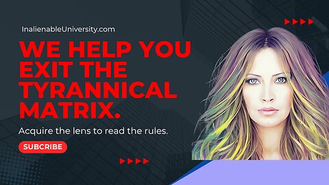 We Help You Exit The Tyrannical Matrix.