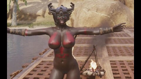Conan exiles, naked looking for thralls Busty, Boobs, breast expansion ,huge tits