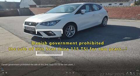 Danish government prohibited the sale of this Seat Ibiza 115 TSI for two years...!