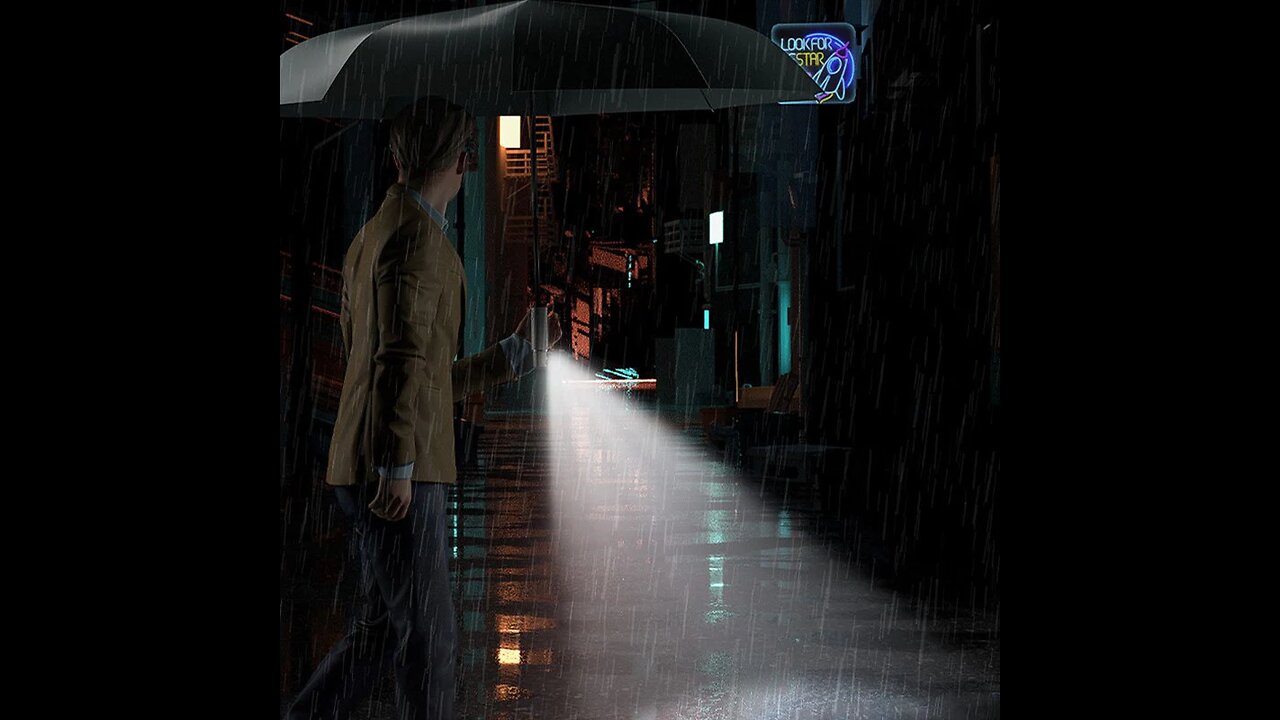 Automatic Umbrella, with Built-in LED Lighting, 100-Day Long Standby &10 Ribs, for Heavy Rain, Night