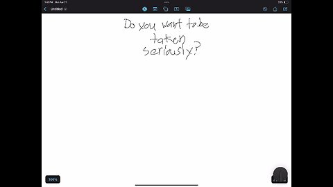 Do you want to be taken seriously?