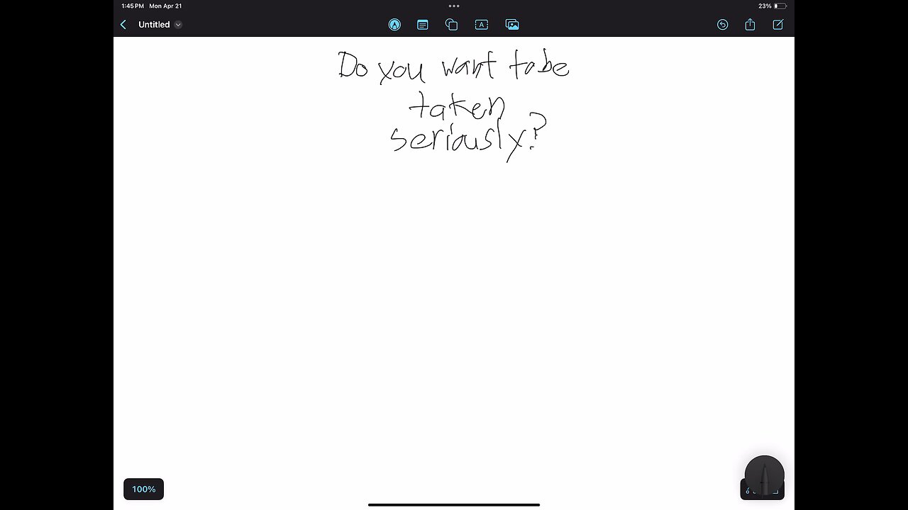 Do you want to be taken seriously?