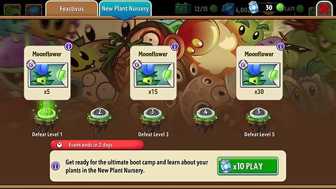 Plants vs Zombies 2 - Plant Nursery - Moonflower - December 2025