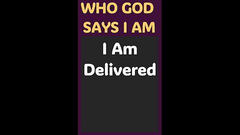 I AM DELIVERED #wordofgod #Jesus #God #spirituality #power #strength #defender #help #safety #lov