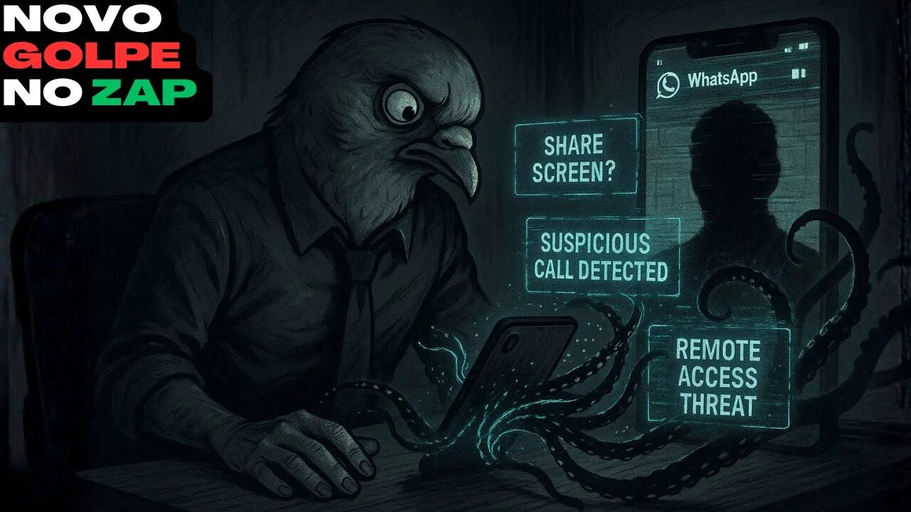 📰O golpe do compartilhamento de tela no WhatsApp: quando você mesmo entrega sua vida pro bandido