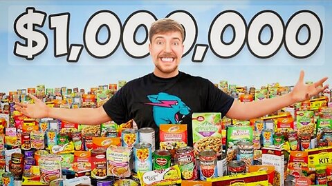 Giving $1000,000 dollar of food to people in need