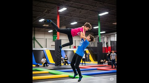 Brotherly Brawl: Extreme Trampoline Park WWE! (Sibling Rivalry Goes Wild 🤯