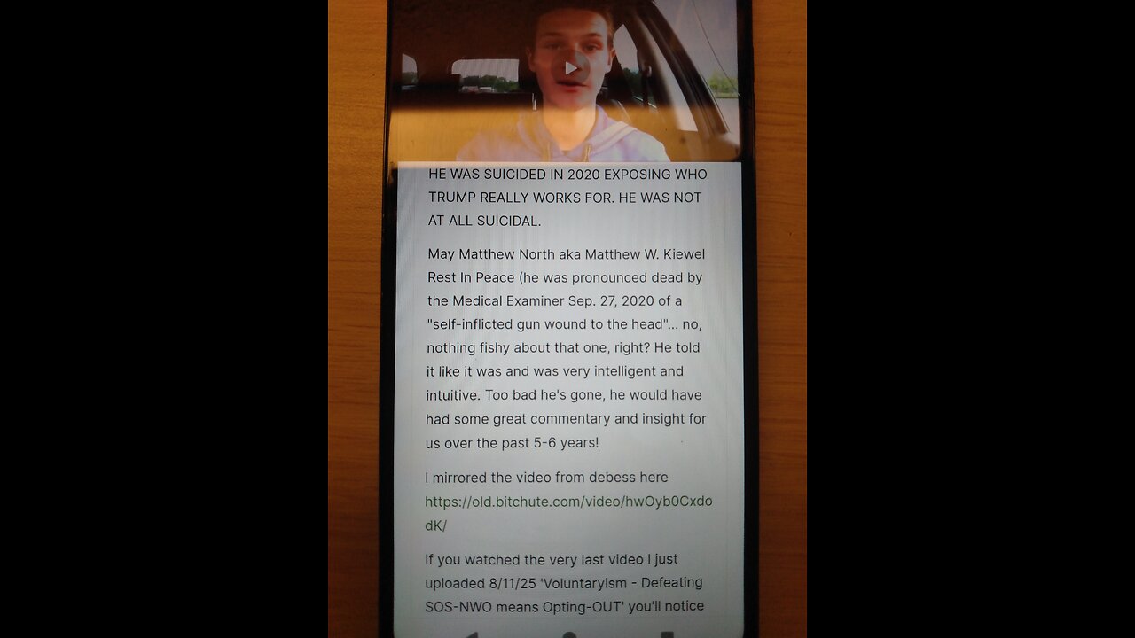 A MSG To Trump Supporter's From Matthew North (2018) 🙏...R.I.P...🙏