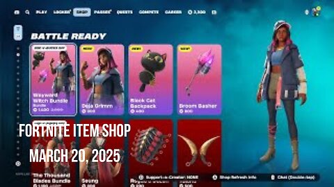 Fortnite Item Shop|March 20, 2025(*New* Wayward Witch Bundle)