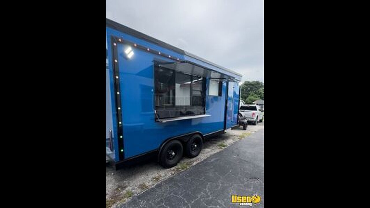 NEW 2024 Kitchen Food Concession Trailer with Pro-Fire System for Sale in Florida!