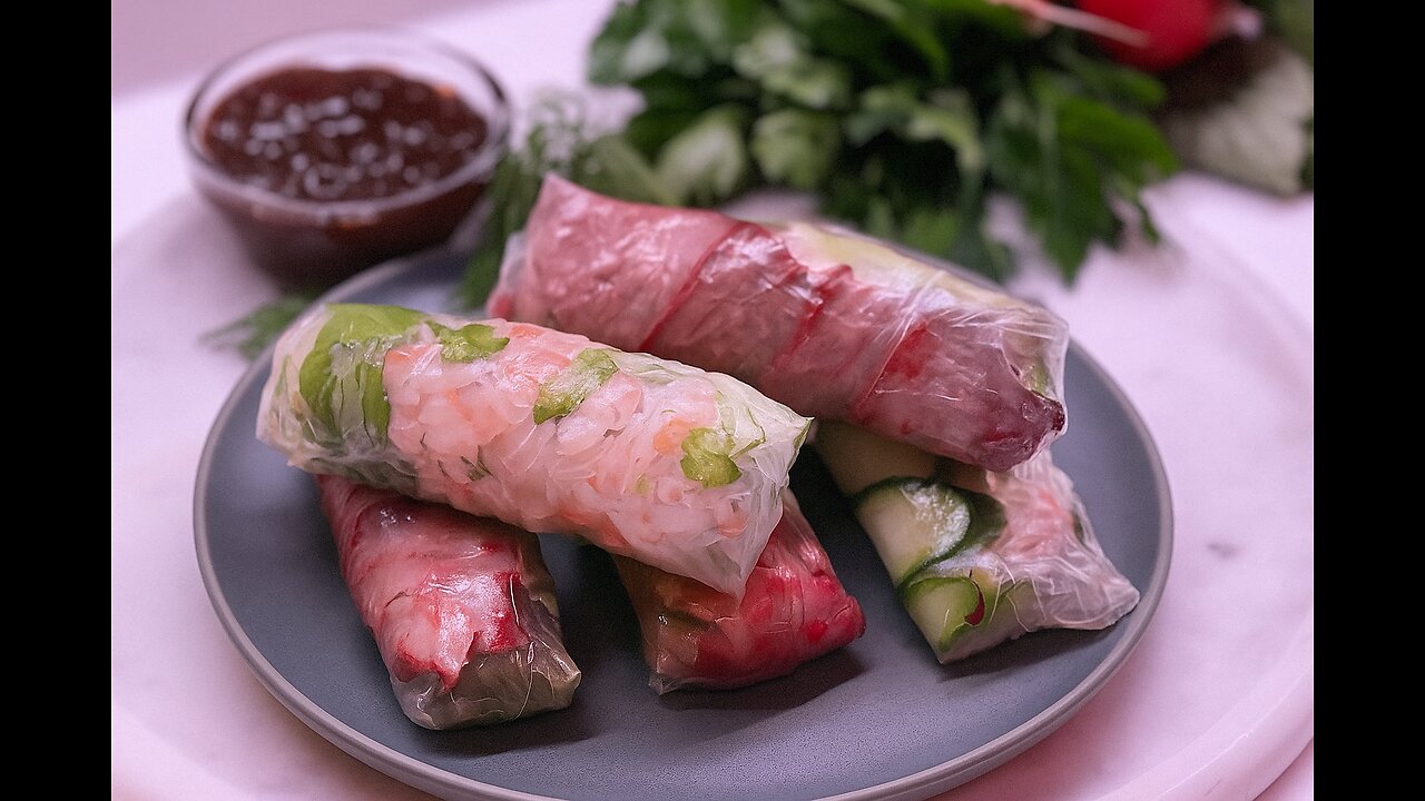 Fresh Vietnamese Rolls🥢🌿🍤