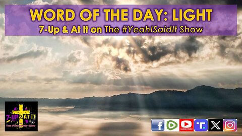 WORD OF THE DAY: GENESIS 01:03 - LIGHT