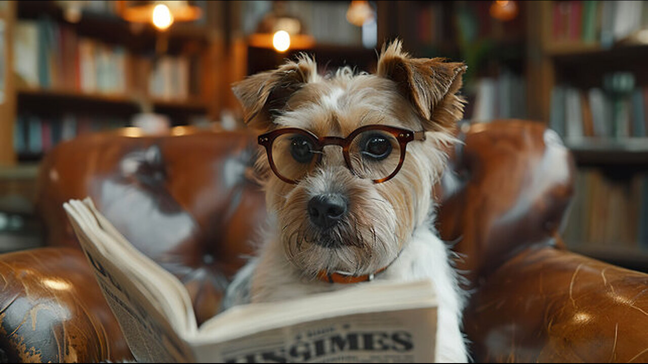 Dog reading Newspaper 😂 #viral