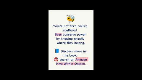 You’re Not Tired — You’re Scattered 🧠🐝 | Hive Within Qassim