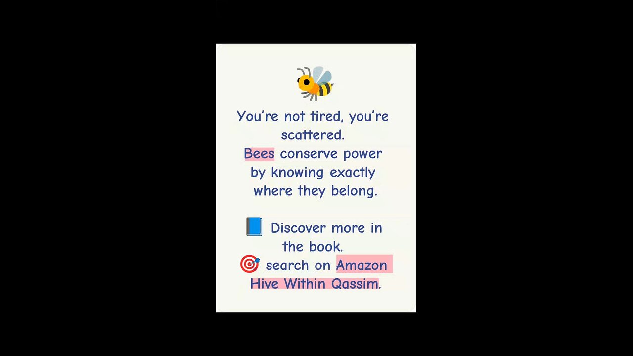 You’re Not Tired — You’re Scattered 🧠🐝 | Hive Within Qassim
