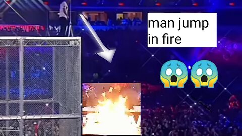 Man jump in fire