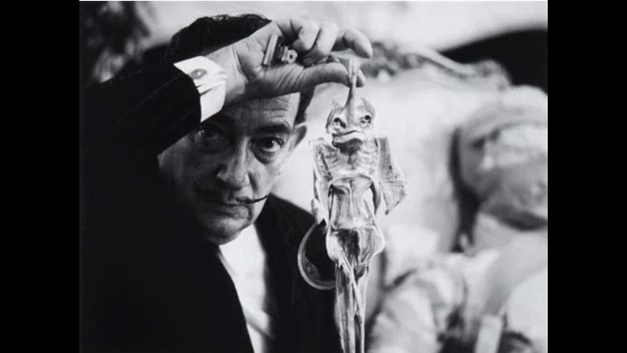 Salvador Dali Holding A Reptilian Brain Parasite !?!?!
