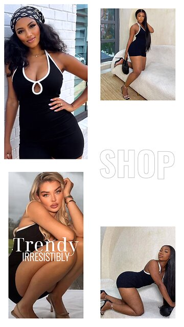 Simenual Slim+ Hollow Out Backless Jumpsuit with Lace-Up Design in Black🖤