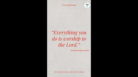 🙌 Worship isn’t just about singing on Sunday — it’s about your everyday, walking-around life.