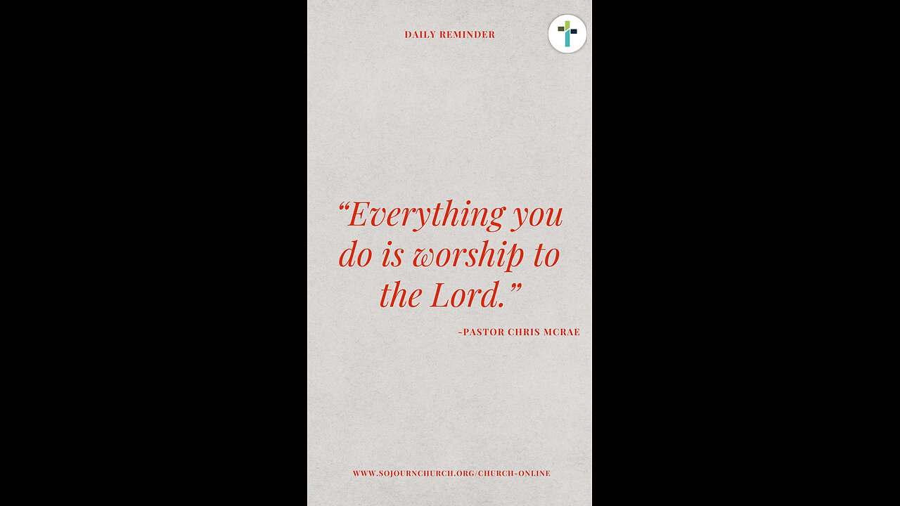 🙌 Worship isn’t just about singing on Sunday — it’s about your everyday, walking-around life.