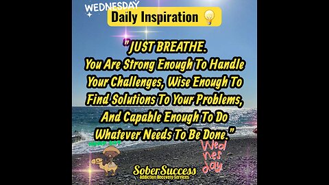 🗣Just Breathe, Stay Present, & Make It Happen Today‼️💪#DailyInspiration #MorningQuote #SoberCoach