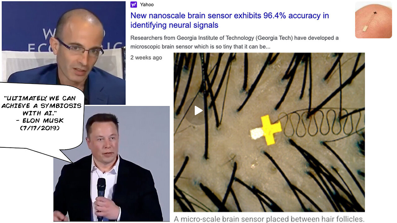 Brain-Computer Interface | Researchers At Georgia Tech Have Developed a Brain-Computer Interface That Fits Between Hair Follicles + "Little Gold Cross. The Brain Waves Are Picked Up By the Spikes On the Cross." - 4/15/2025